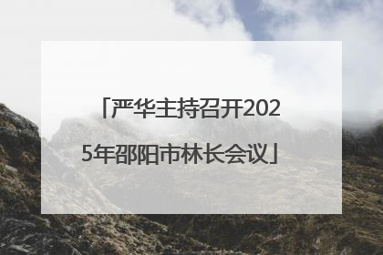 严华主持召开2025年邵阳市林长会议